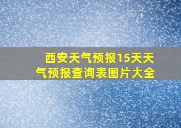 西安天气预报15天天气预报查询表图片大全