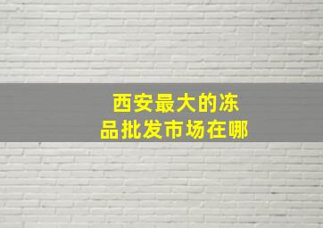 西安最大的冻品批发市场在哪