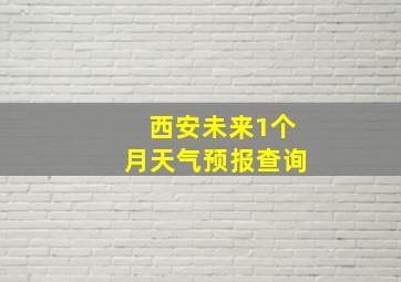 西安未来1个月天气预报查询