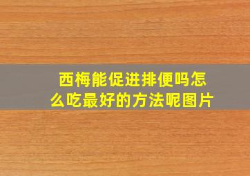 西梅能促进排便吗怎么吃最好的方法呢图片