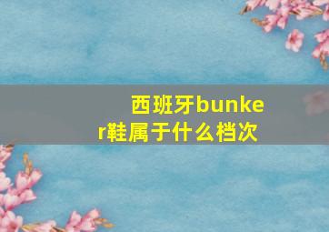 西班牙bunker鞋属于什么档次