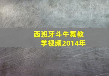 西班牙斗牛舞教学视频2014年