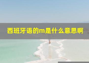 西班牙语的m是什么意思啊