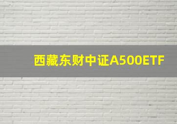 西藏东财中证A500ETF