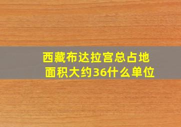 西藏布达拉宫总占地面积大约36什么单位