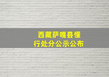 西藏萨嘎县懂行处分公示公布