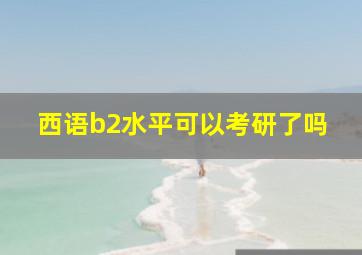 西语b2水平可以考研了吗