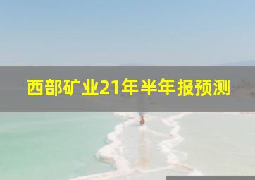 西部矿业21年半年报预测