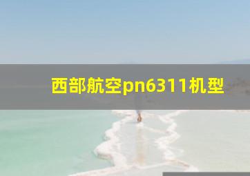 西部航空pn6311机型