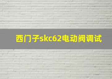 西门子skc62电动阀调试