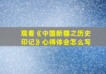 观看《中国新疆之历史印记》心得体会怎么写