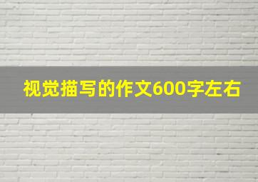 视觉描写的作文600字左右