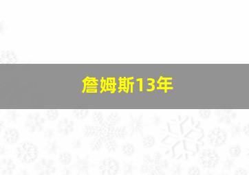 詹姆斯13年