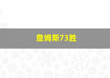 詹姆斯73胜