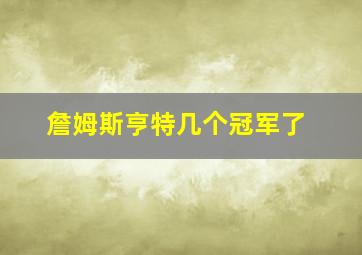 詹姆斯亨特几个冠军了