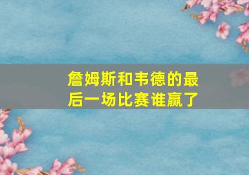 詹姆斯和韦德的最后一场比赛谁赢了