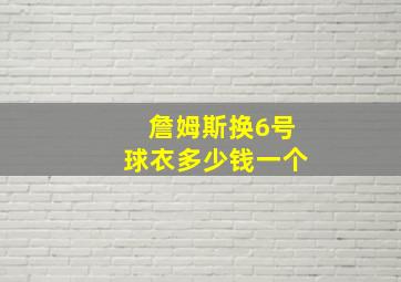 詹姆斯换6号球衣多少钱一个