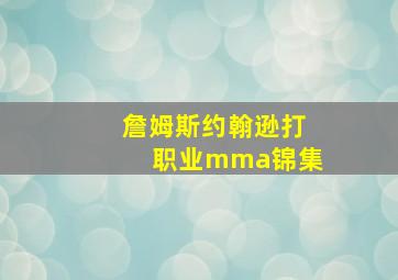 詹姆斯约翰逊打职业mma锦集