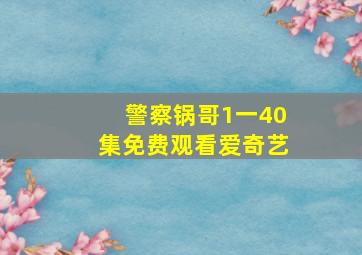 警察锅哥1一40集免费观看爱奇艺