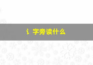 讠字旁读什么