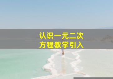 认识一元二次方程教学引入