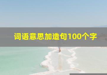 词语意思加造句100个字