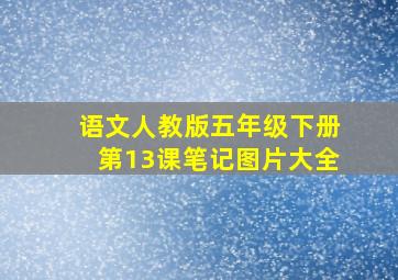 语文人教版五年级下册第13课笔记图片大全