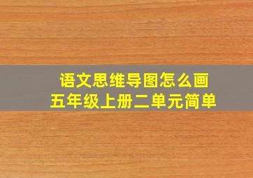 语文思维导图怎么画五年级上册二单元简单