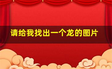 请给我找出一个龙的图片