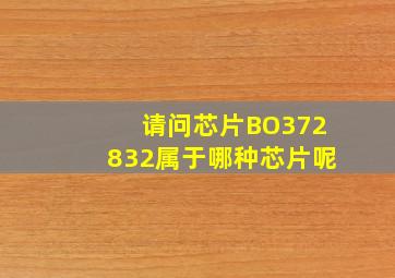 请问芯片BO372832属于哪种芯片呢