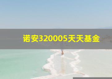 诺安320005天天基金