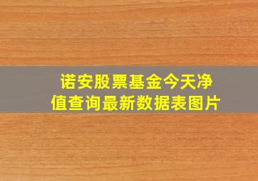 诺安股票基金今天净值查询最新数据表图片