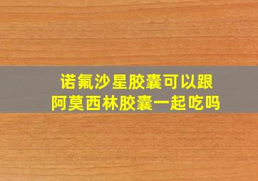 诺氟沙星胶囊可以跟阿莫西林胶囊一起吃吗