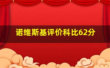 诺维斯基评价科比62分