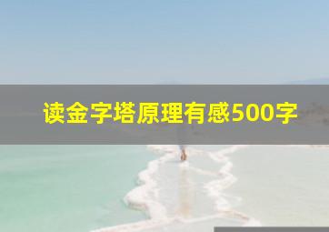 读金字塔原理有感500字