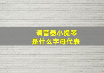 调音器小提琴是什么字母代表