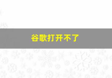 谷歌打开不了