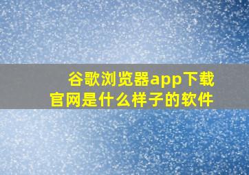 谷歌浏览器app下载官网是什么样子的软件