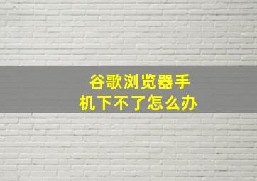 谷歌浏览器手机下不了怎么办