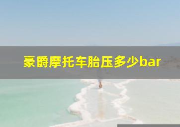 豪爵摩托车胎压多少bar