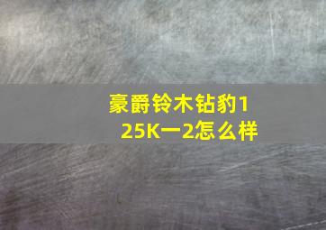 豪爵铃木钻豹125K一2怎么样