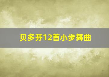 贝多芬12首小步舞曲