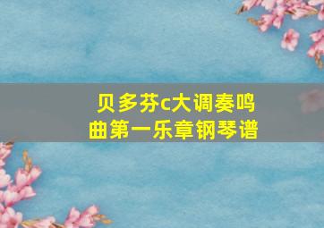 贝多芬c大调奏鸣曲第一乐章钢琴谱