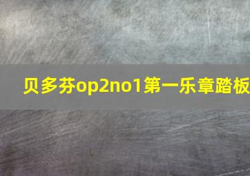 贝多芬op2no1第一乐章踏板