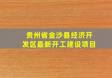 贵州省金沙县经济开发区最新开工建设项目