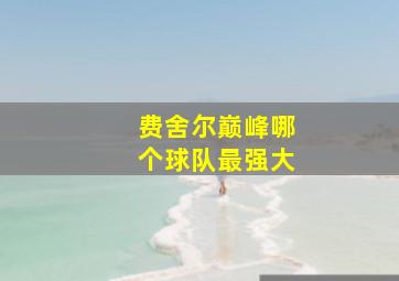 费舍尔巅峰哪个球队最强大