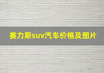 赛力斯suv汽车价格及图片