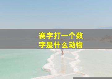 赛字打一个数字是什么动物