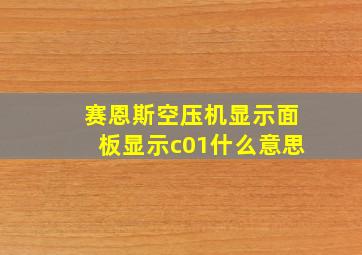 赛恩斯空压机显示面板显示c01什么意思