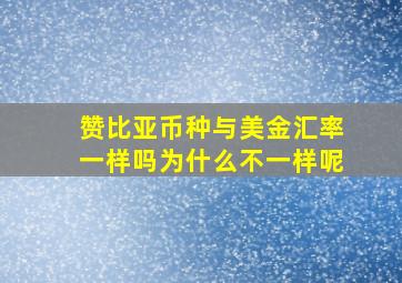 赞比亚币种与美金汇率一样吗为什么不一样呢